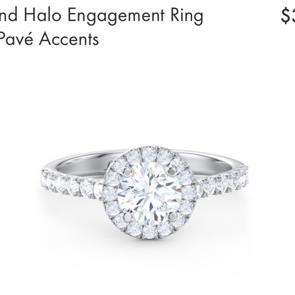 Halo Style Engagement Ring - Picture 3 of 6